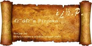 Ádám Piroska névjegykártya